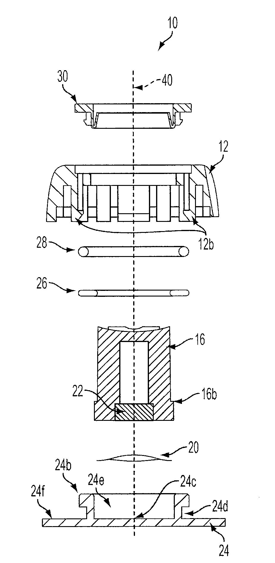 Dual independent push button rotary knob assembly