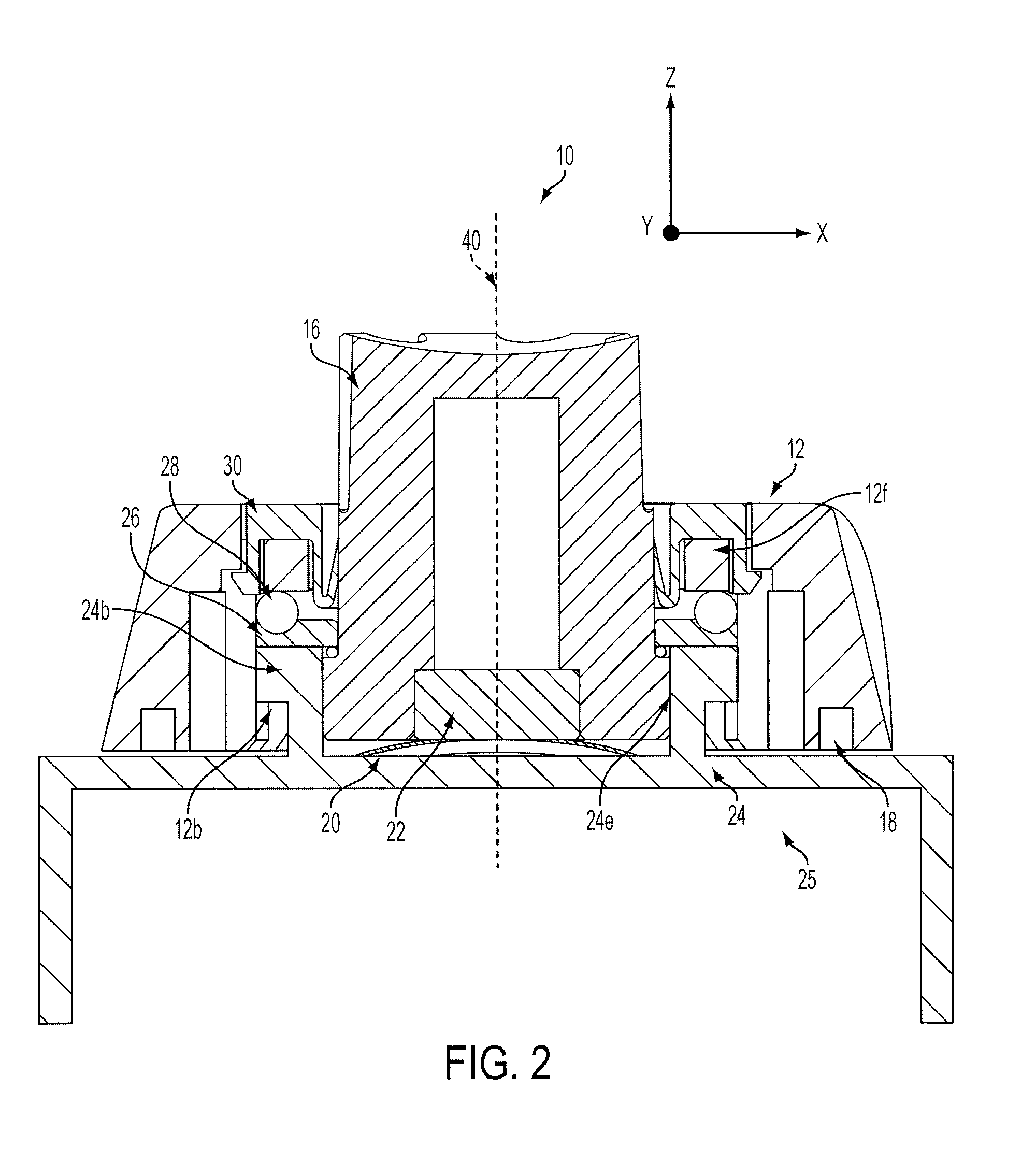 Dual independent push button rotary knob assembly