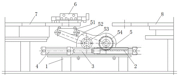 Double-swing rod loading/unloading mechanism for flexible unit