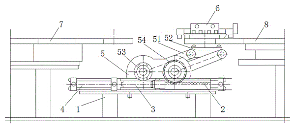 Double-swing rod loading/unloading mechanism for flexible unit