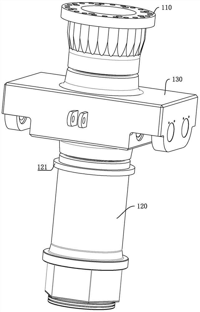 Hydraulic holding hook short-connection assembly for engineering drilling machine