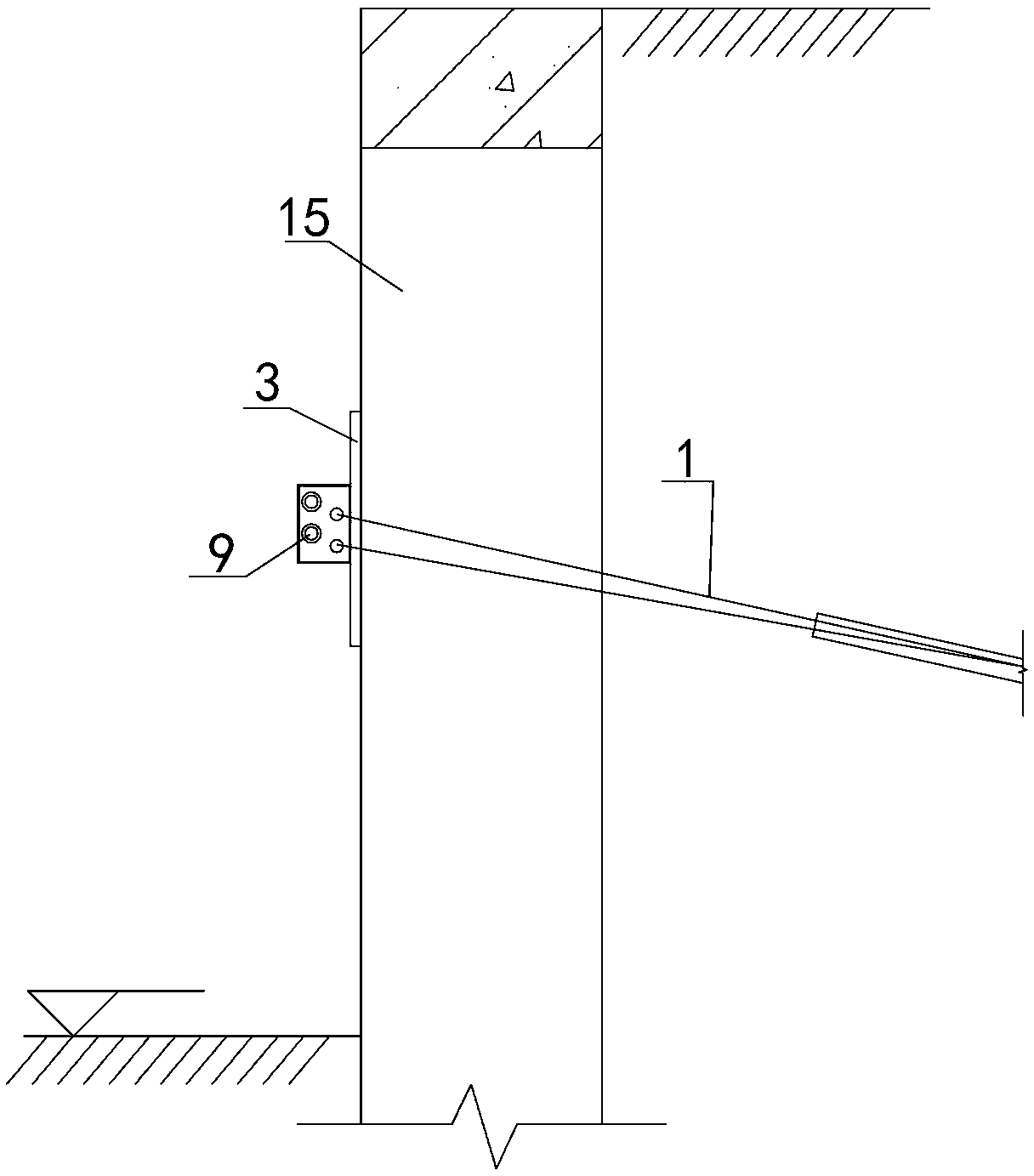 Self-equalization multi-bundle pre-stressed anchor cable connection structure and construction method thereof