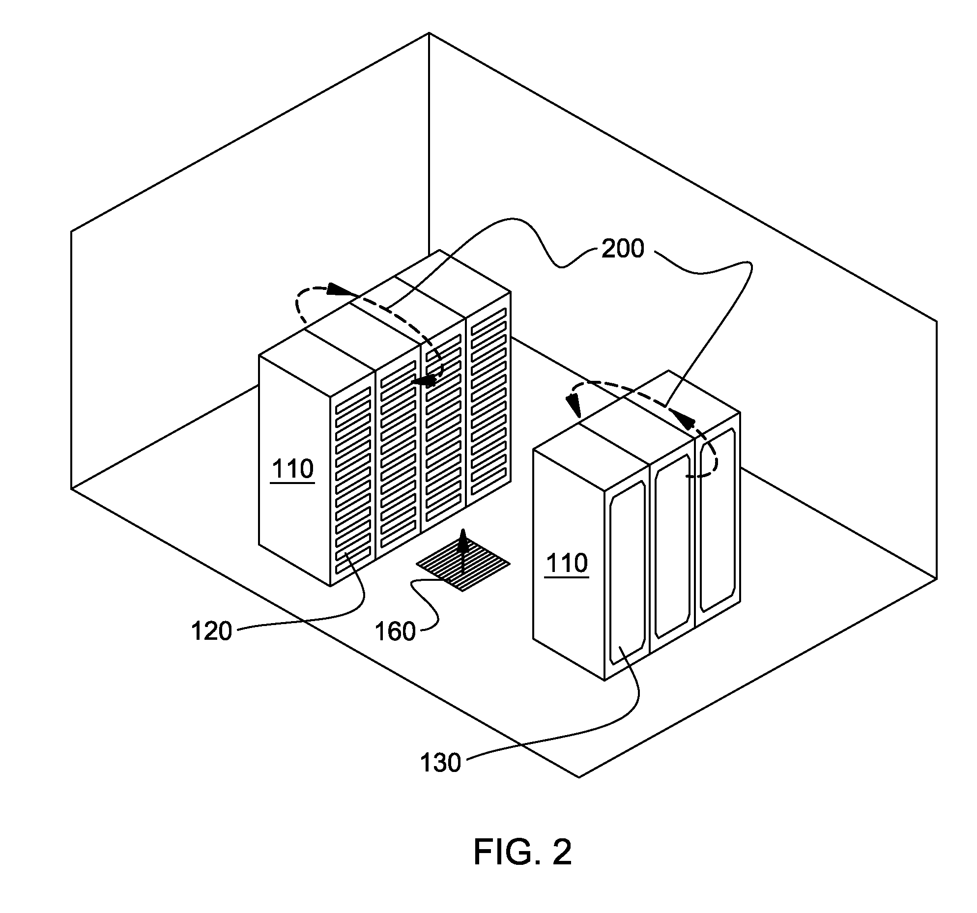 Stress relieved hose routing to liquid-cooled electronics rack door