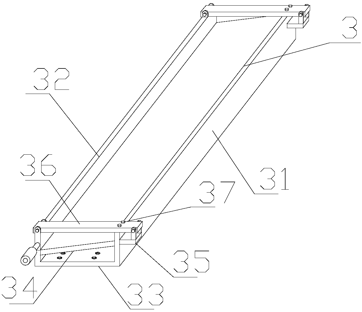 Intelligent deformed steel bar alignment discharging bracket