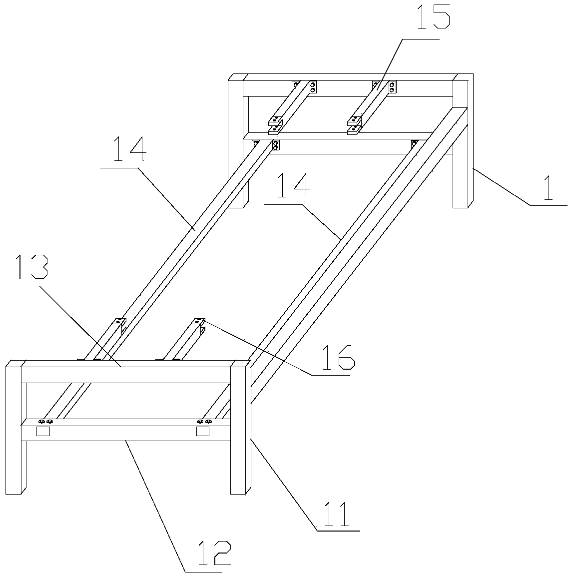 Intelligent deformed steel bar alignment discharging bracket