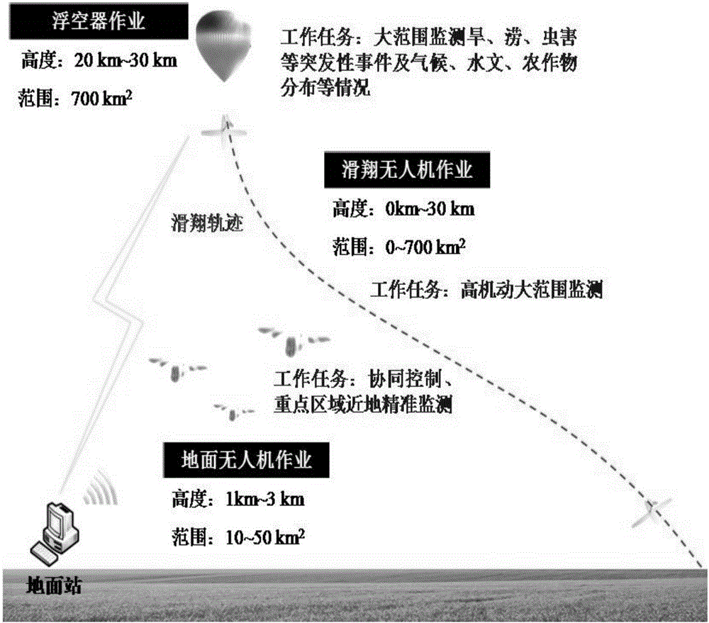 Wide-area collaborative precision remote sensing platform and remote sensing method thereof