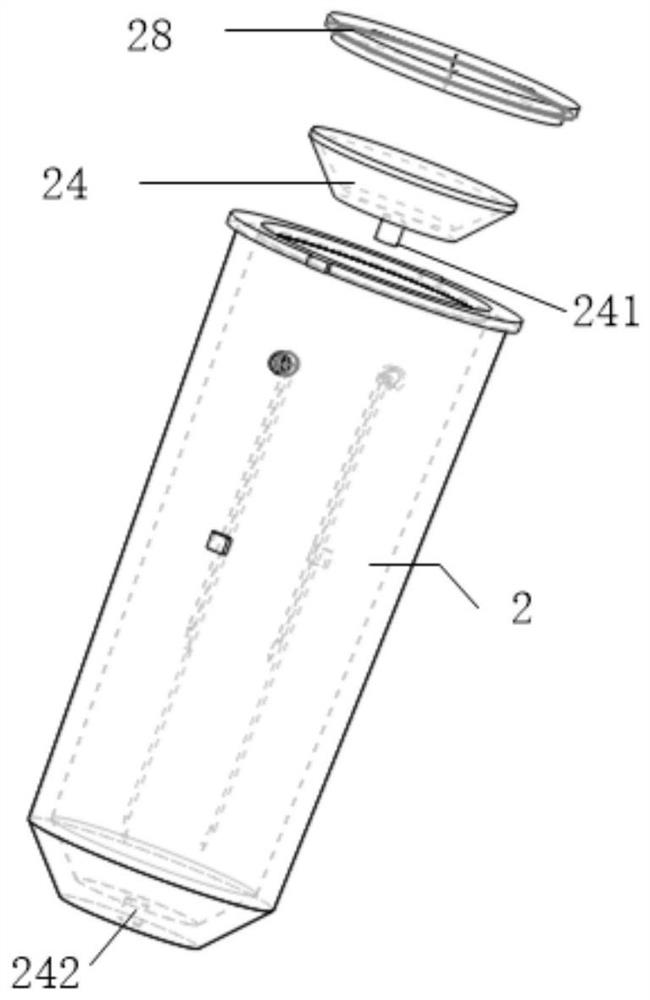 Centrifugal test tube for automatically preparing cell wax block