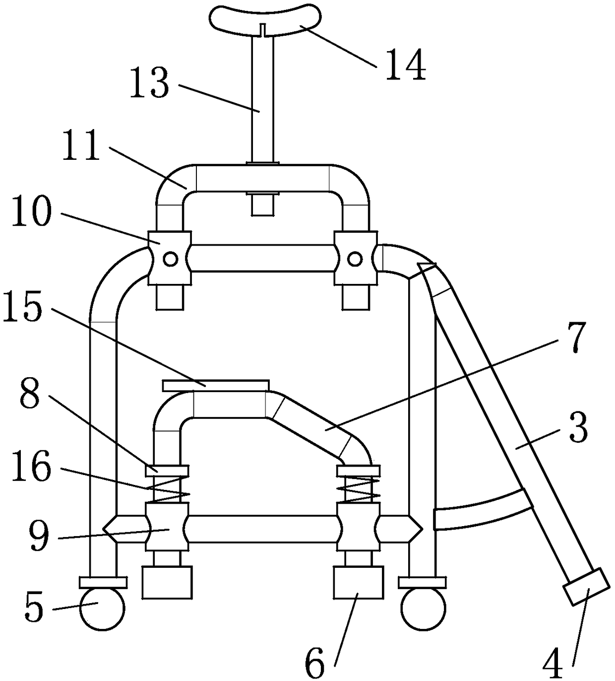 Old and weak patient exercise walking device for rehabilitation nursing department