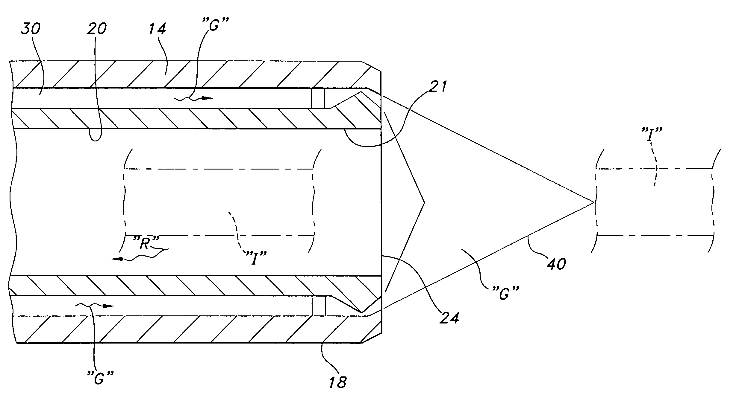 Continuous gas flow trocar assembly