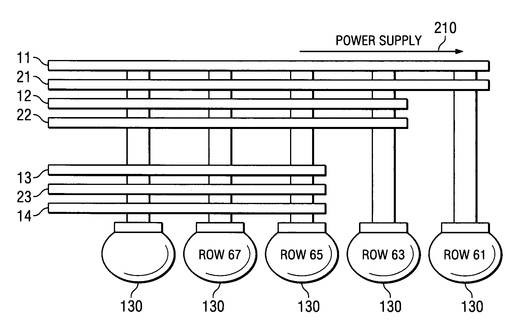 Method and system for an improved power distribution network for use with a semiconductor device