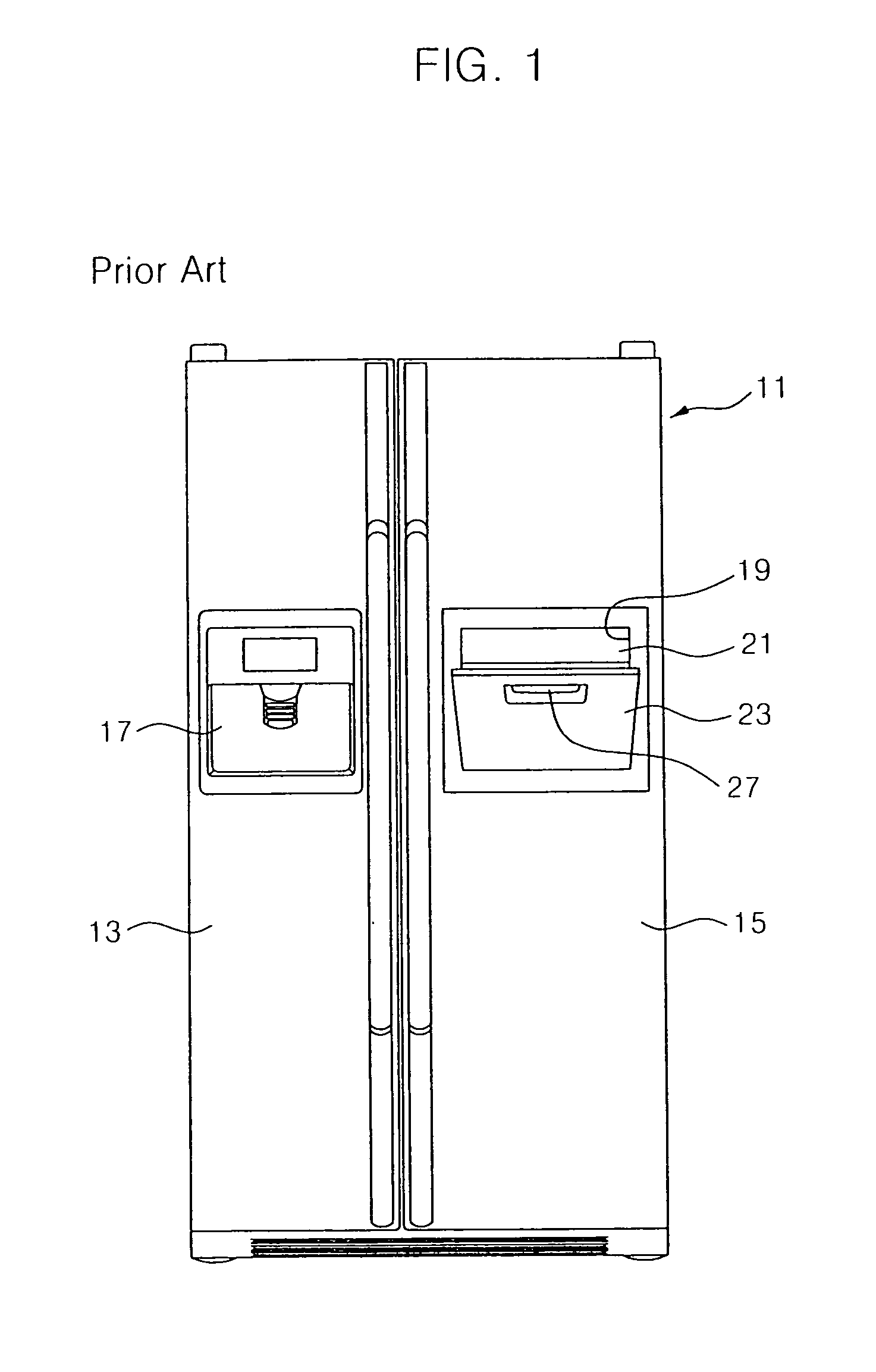 Home-bar door opening/closing device for refrigerator