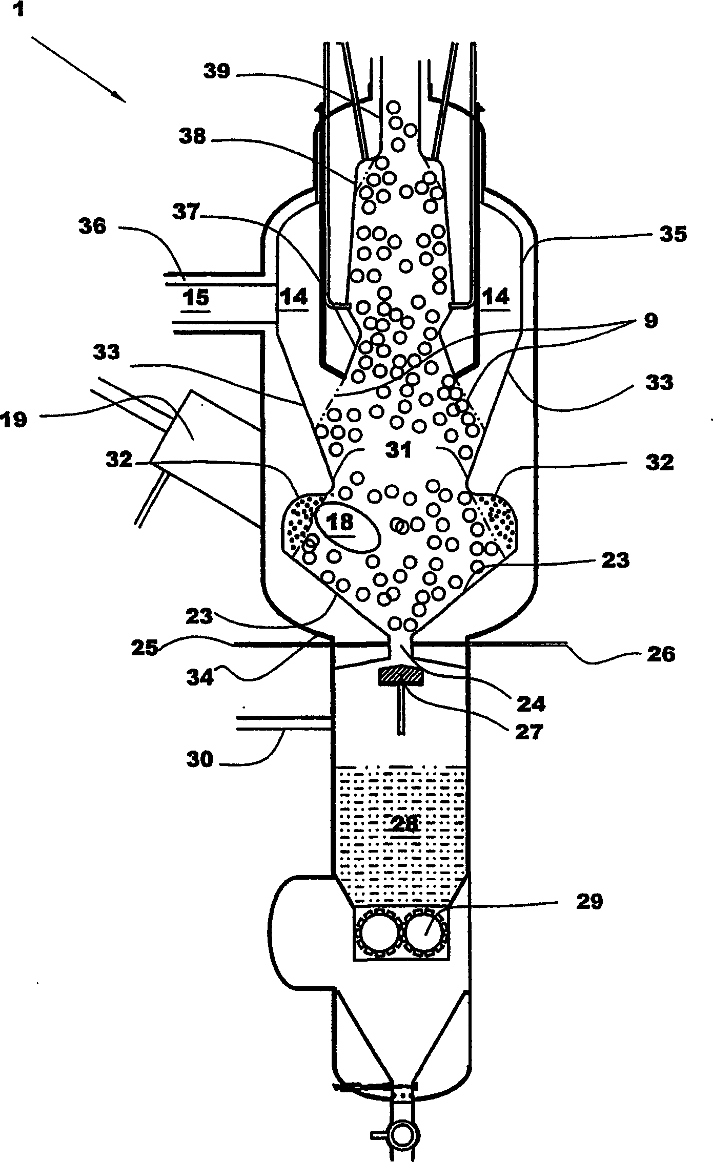 Polyhedral gasifier and relative method