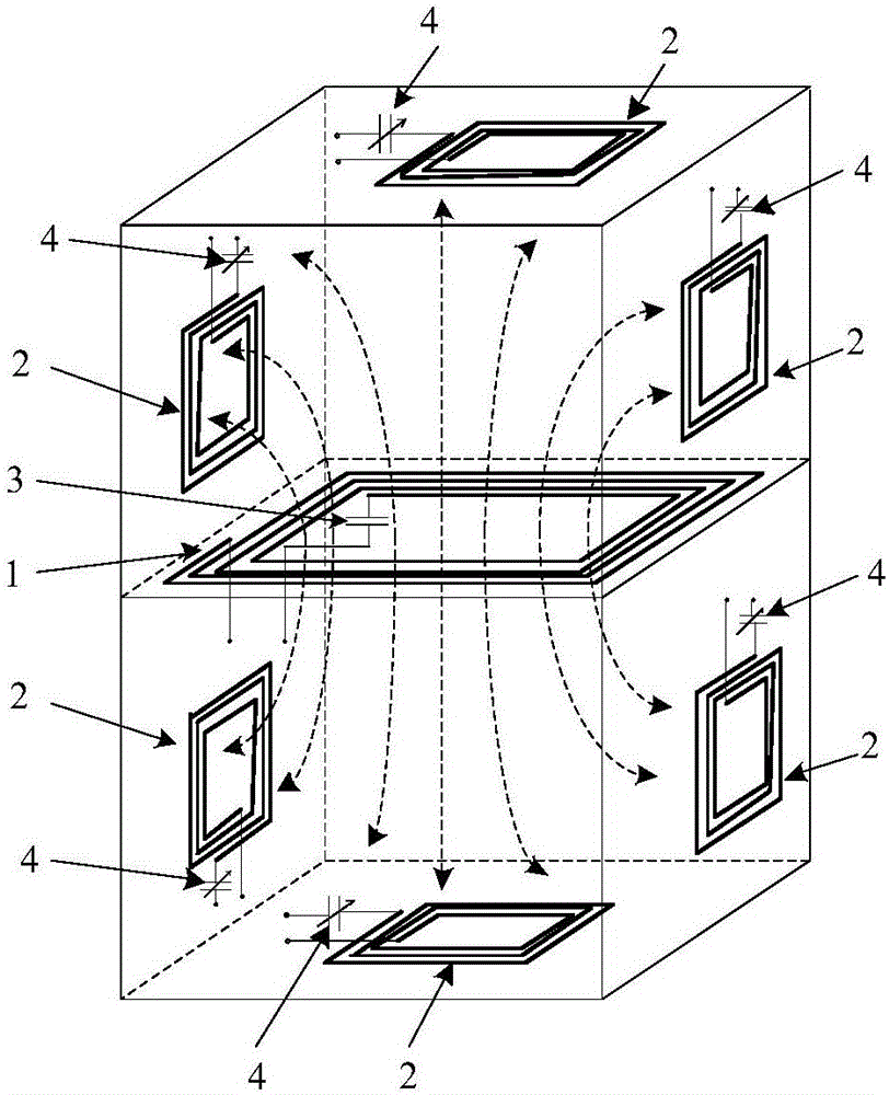 Wireless electric energy transmission resonator for refrigerator sensor and energy distribution method