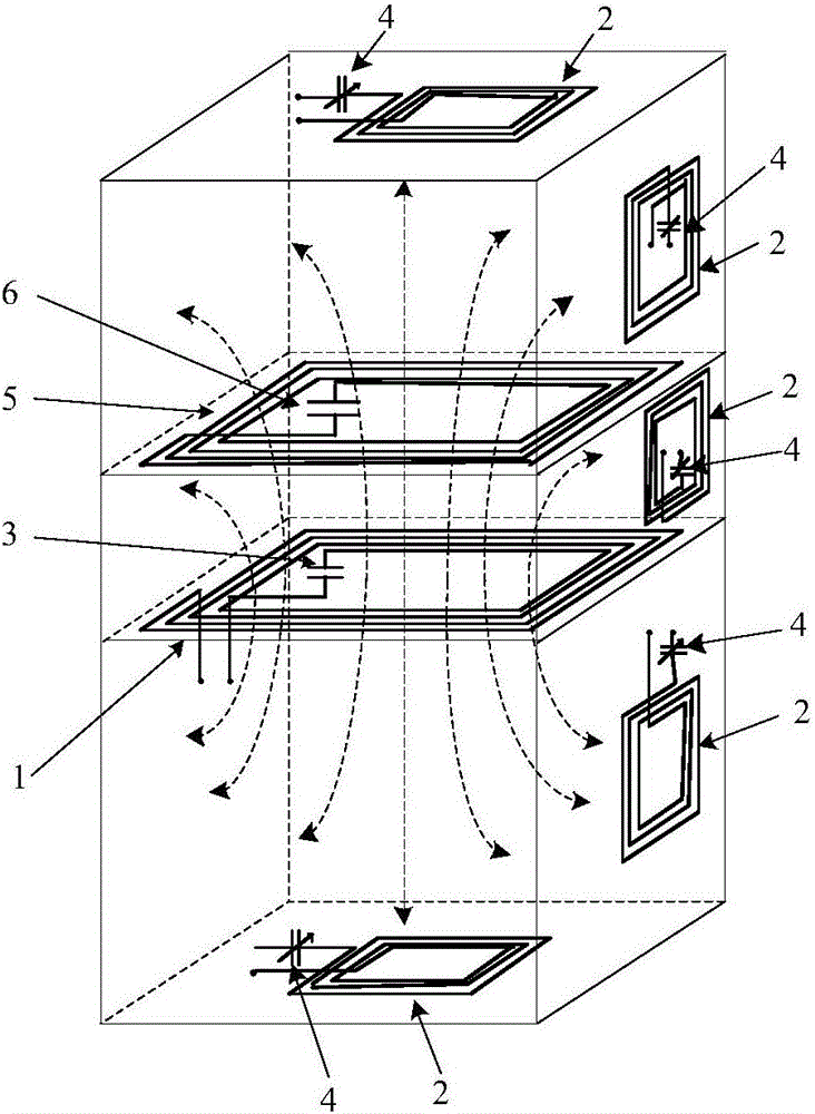 Wireless electric energy transmission resonator for refrigerator sensor and energy distribution method