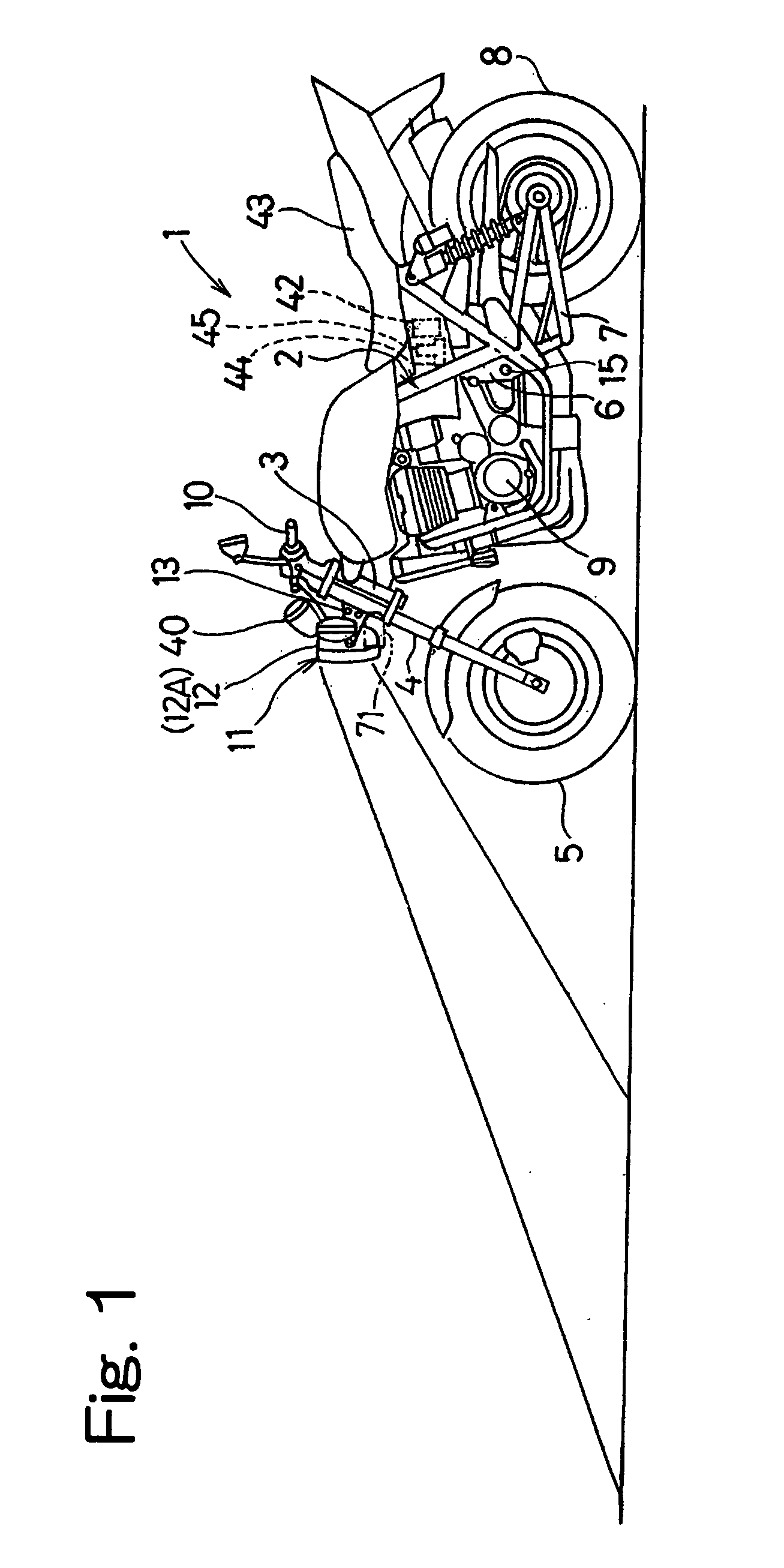 Motorcycle headlight device