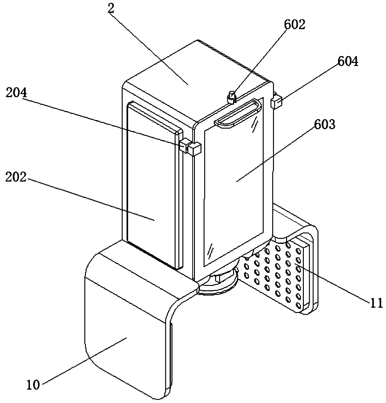 Special non-contact hand disinfection device for infectious disease isolation area