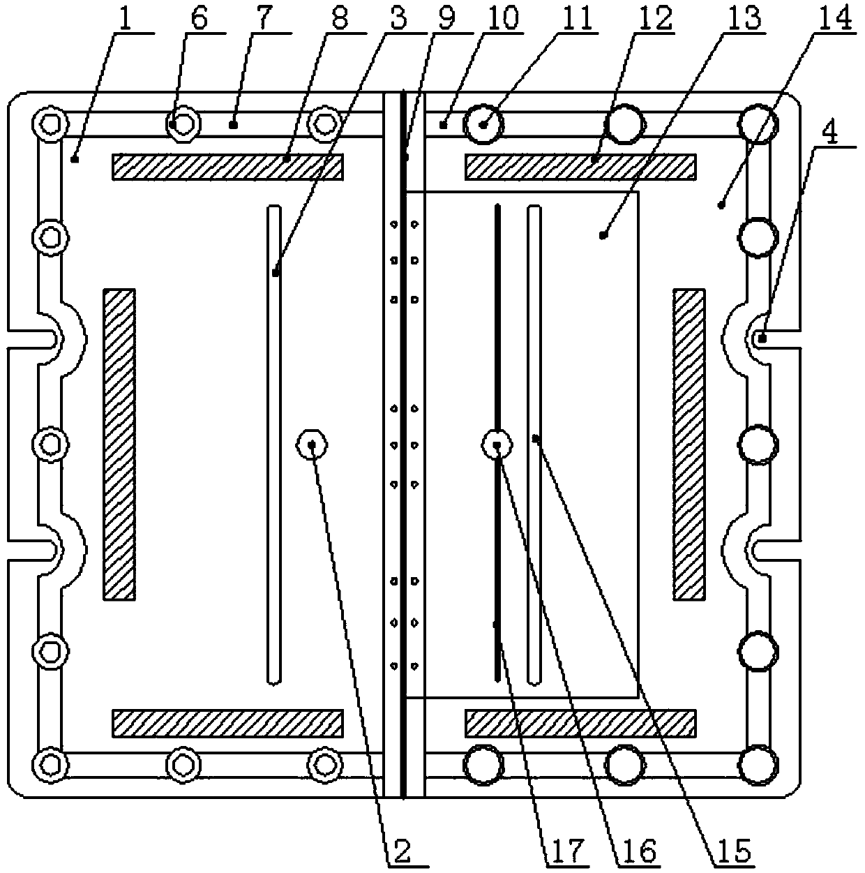 Pocket single-flanging template special for automatic template sewing machine