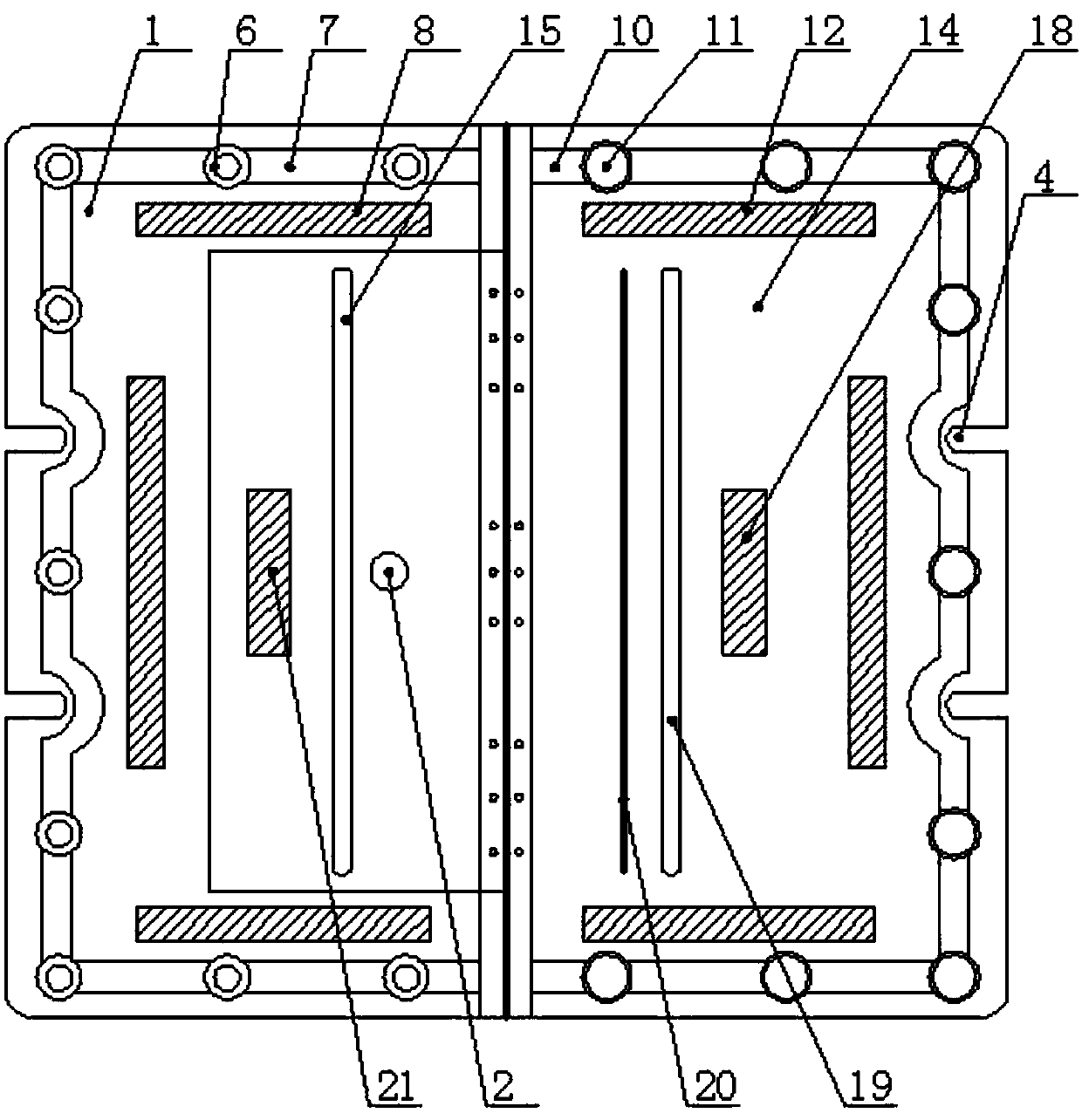 Pocket single-flanging template special for automatic template sewing machine