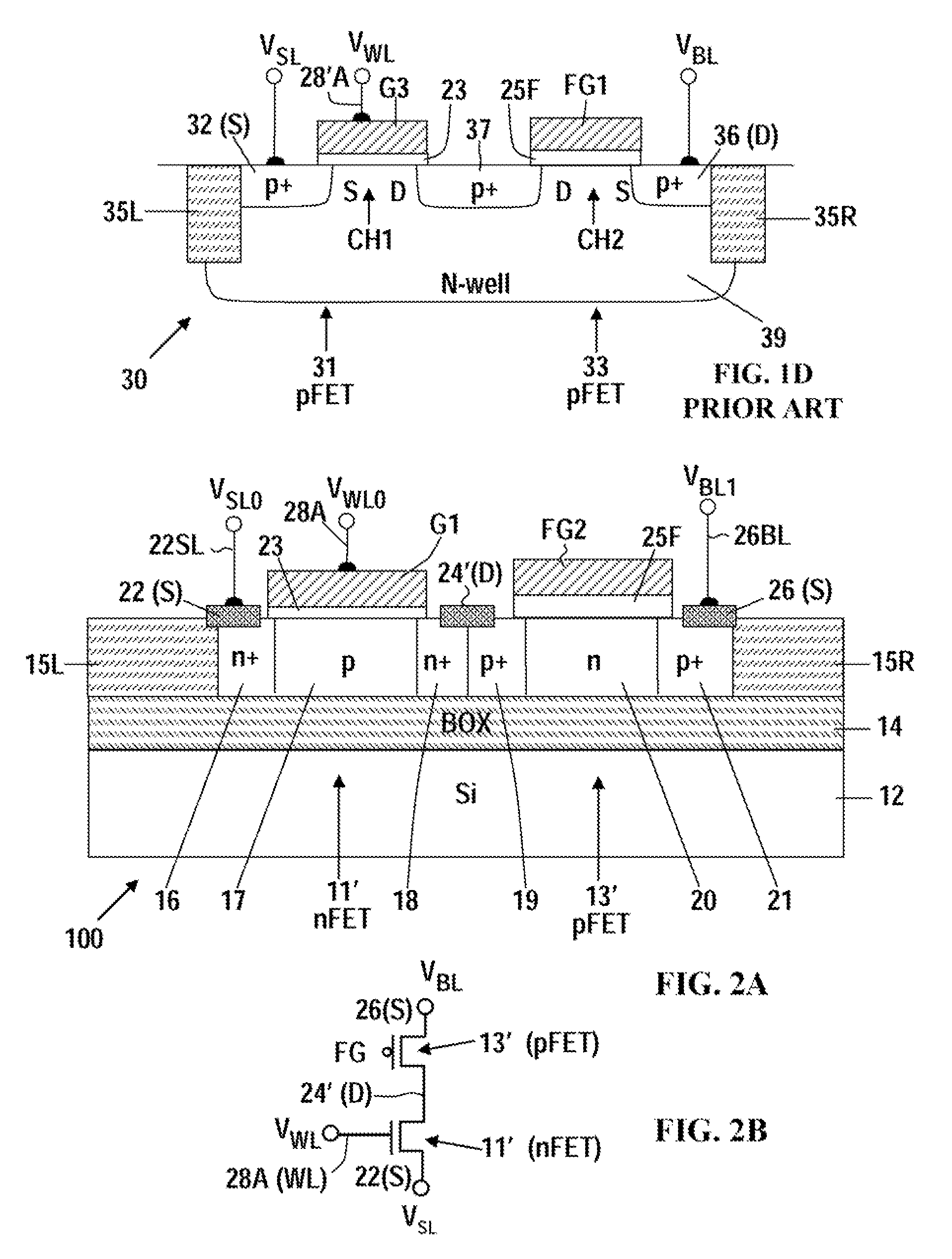 CMOS EPROM and EEPROM devices and programmable CMOS inverters