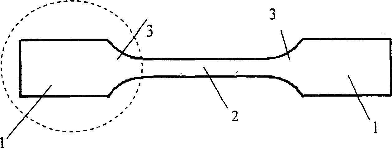 Stretching clamping device used for nonmetal material stretching mechanics performance testing