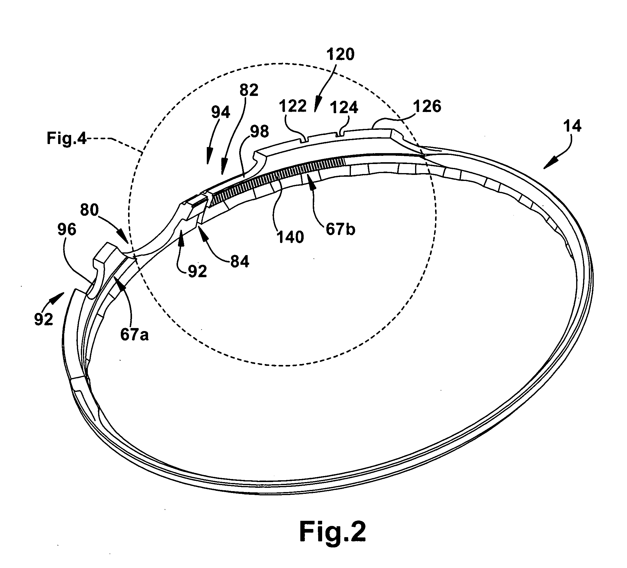 Split blade housing for power operated rotary knife