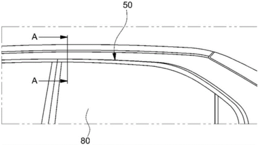 Door frame molding device used for vehicle