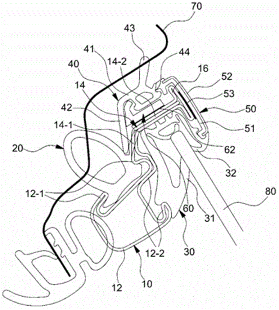 Door frame molding device used for vehicle