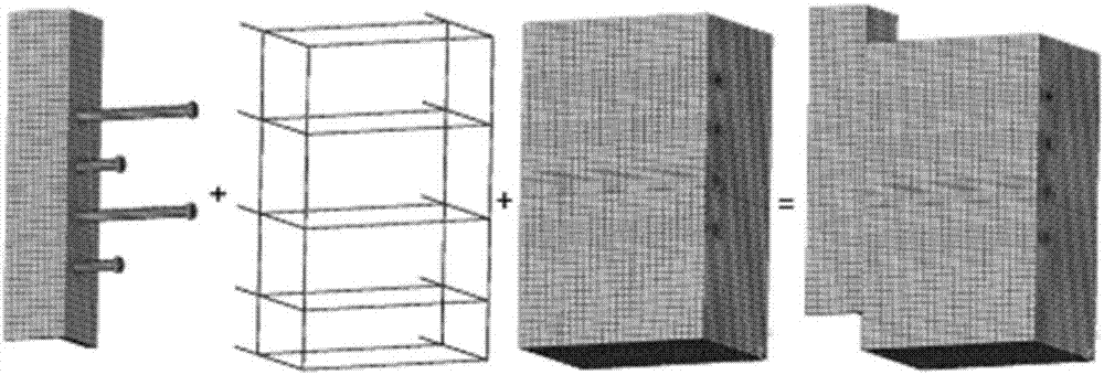 Calculation method for ultimate shear-carrying capacity of bundled long and short shear nails