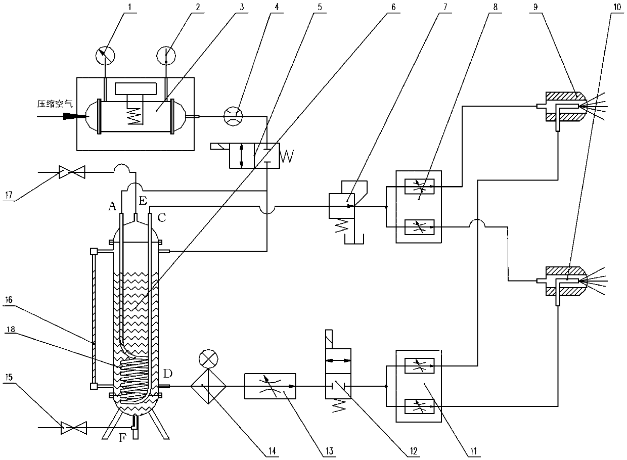 Wood sawing cooling medium refrigeration and atomization cooling system