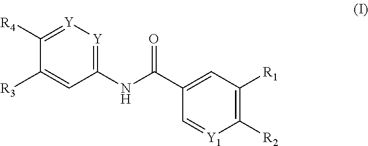 Benzamide derivatives for inhibiting the activity of abl1, abl2 and bcr-abl1