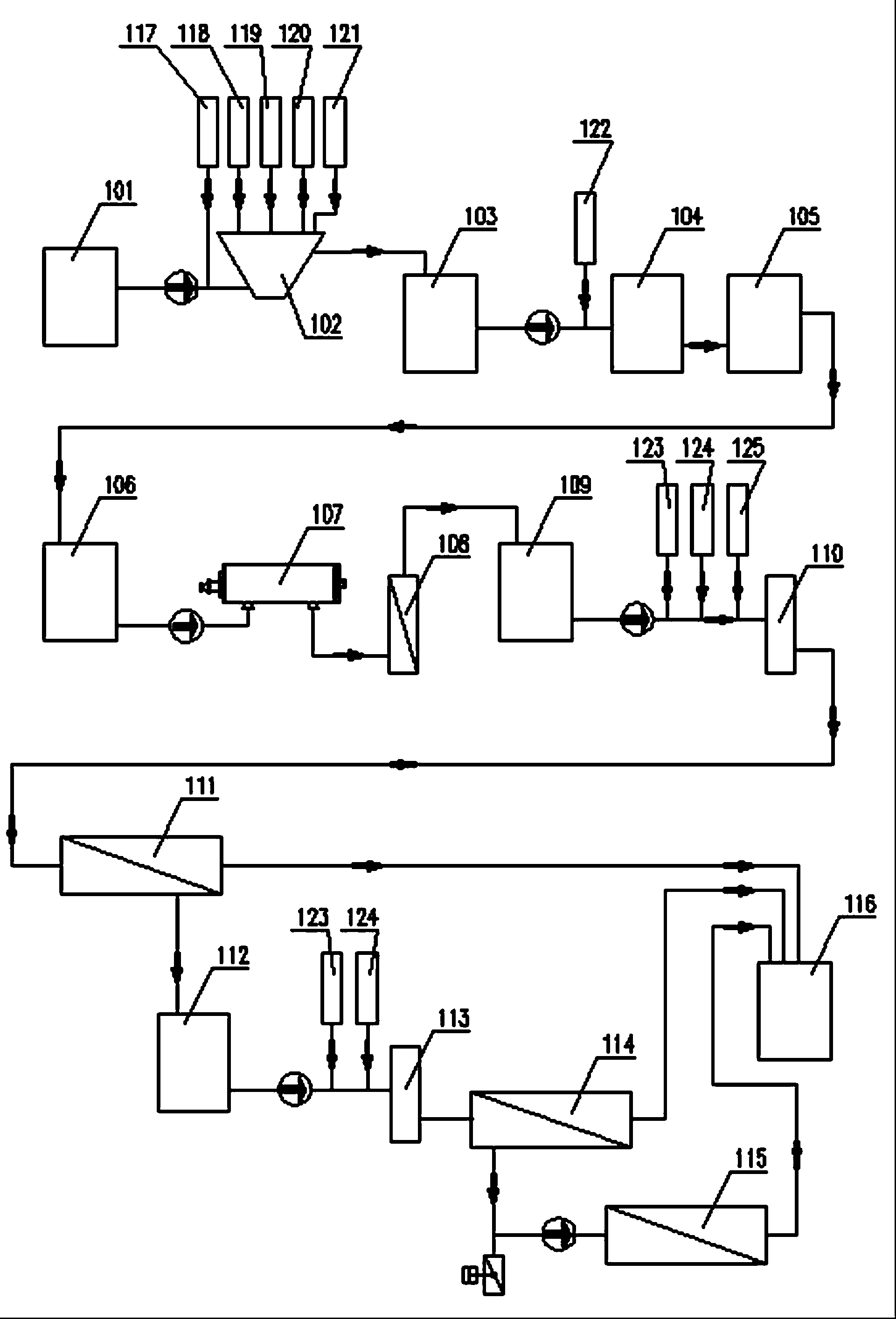 High-salt industrial wastewater treatment process system