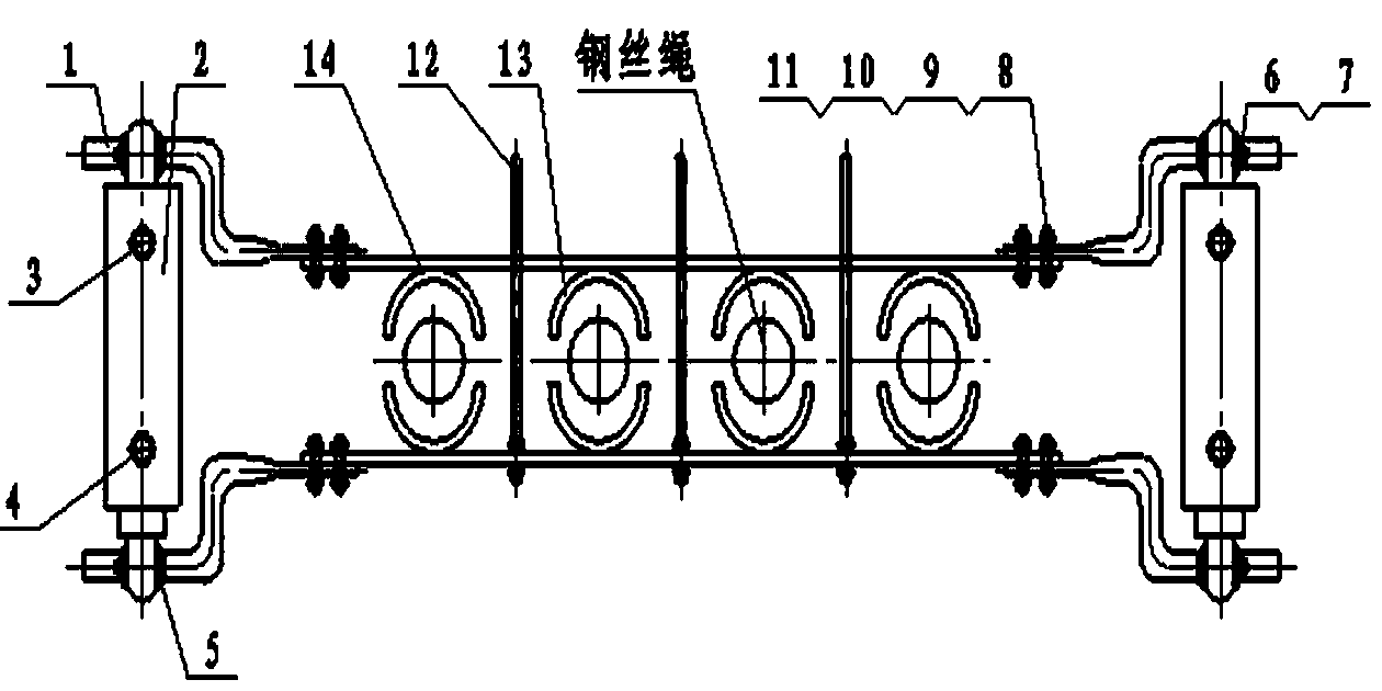 Rope-binding prevention device for quickly changing head rope of mine hoist