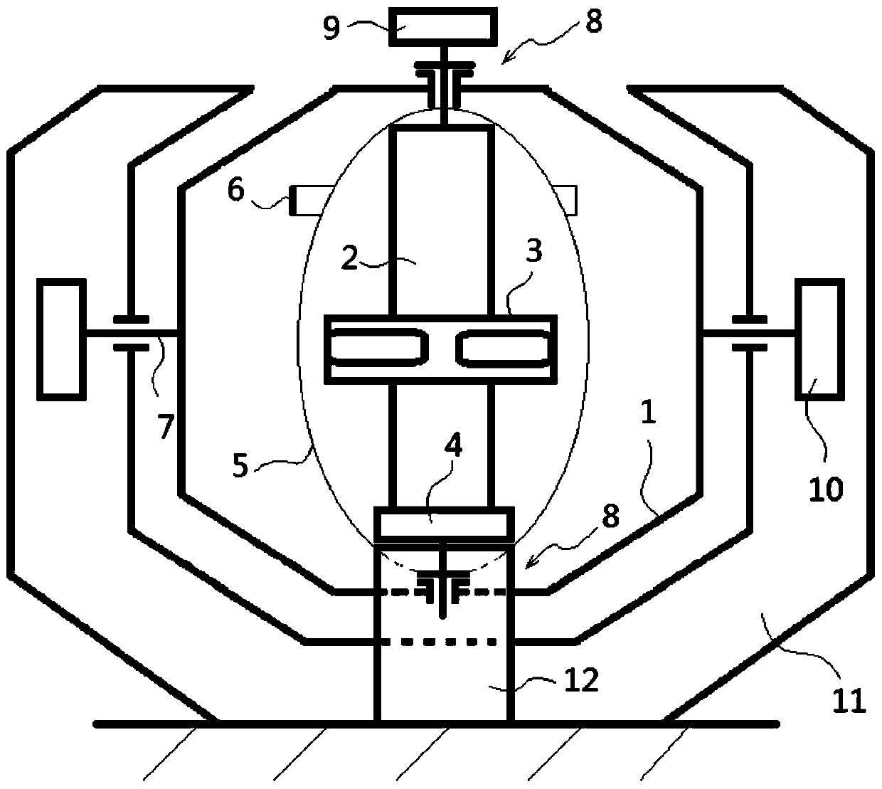 Training or evaluation equipment for three-dimensional movement of the human body