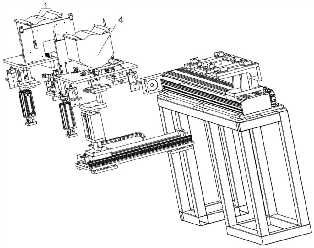 High-efficiency wafer box conveying device of wet cleaning equipment