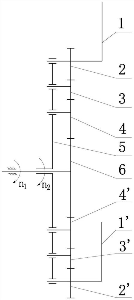 Three-arm differential non-circular gear train transplanting mechanism