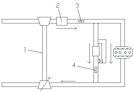 Anti-surge control method for diesel engine equipped with high-pressure exhaust gas recirculation supercharger