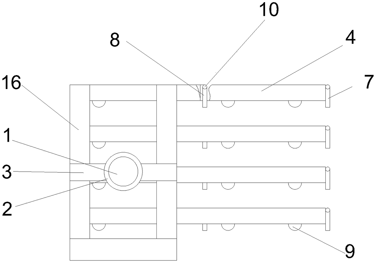 Board pushing system of multi-layer hot press