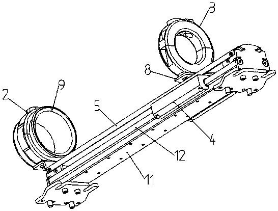 Mounting platform of three-dimensional drag chain