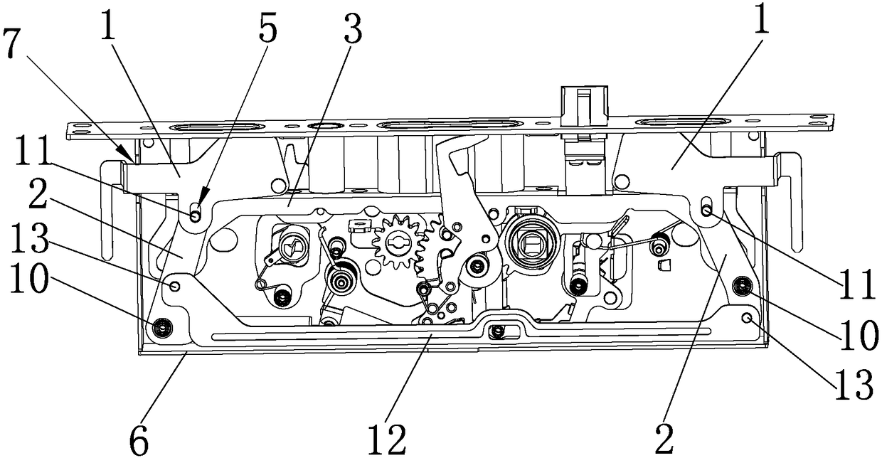 The linkage device of the sky and earth rod with automatic lock