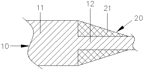 Insulating sealing method of object unequal in diameter