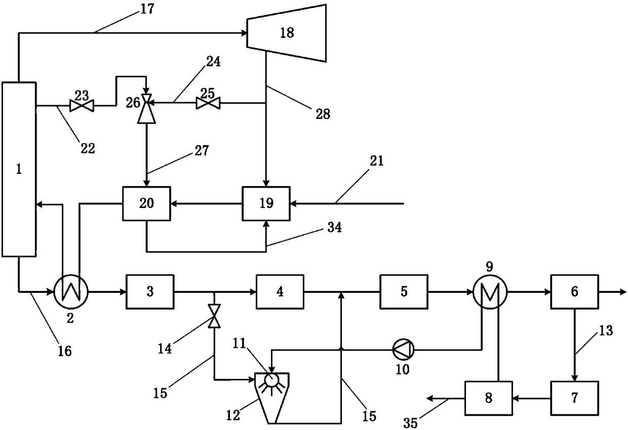 System and method for realizing zero emission of desulfurization waste water by denitrifying wide negative charges and utilizing waste heat