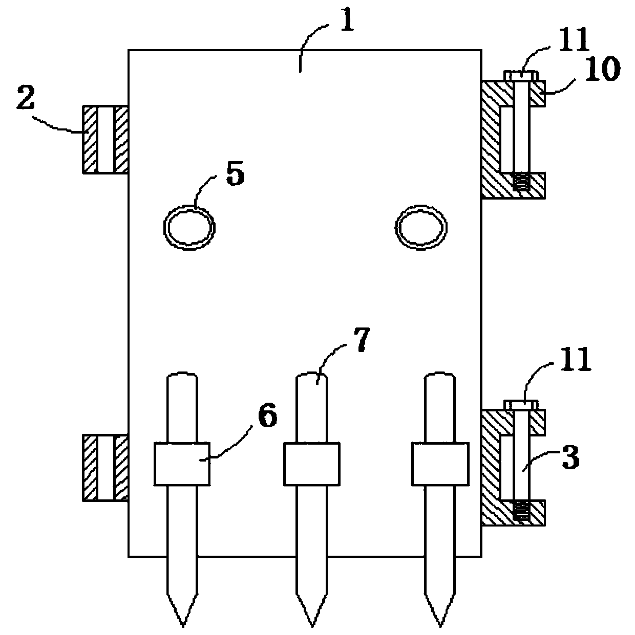 A polygonal foundation pit support structure and construction method