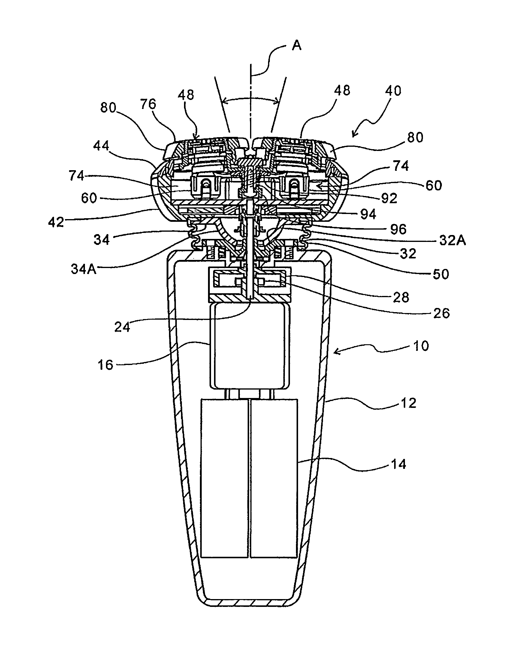 Rotary electric shaver