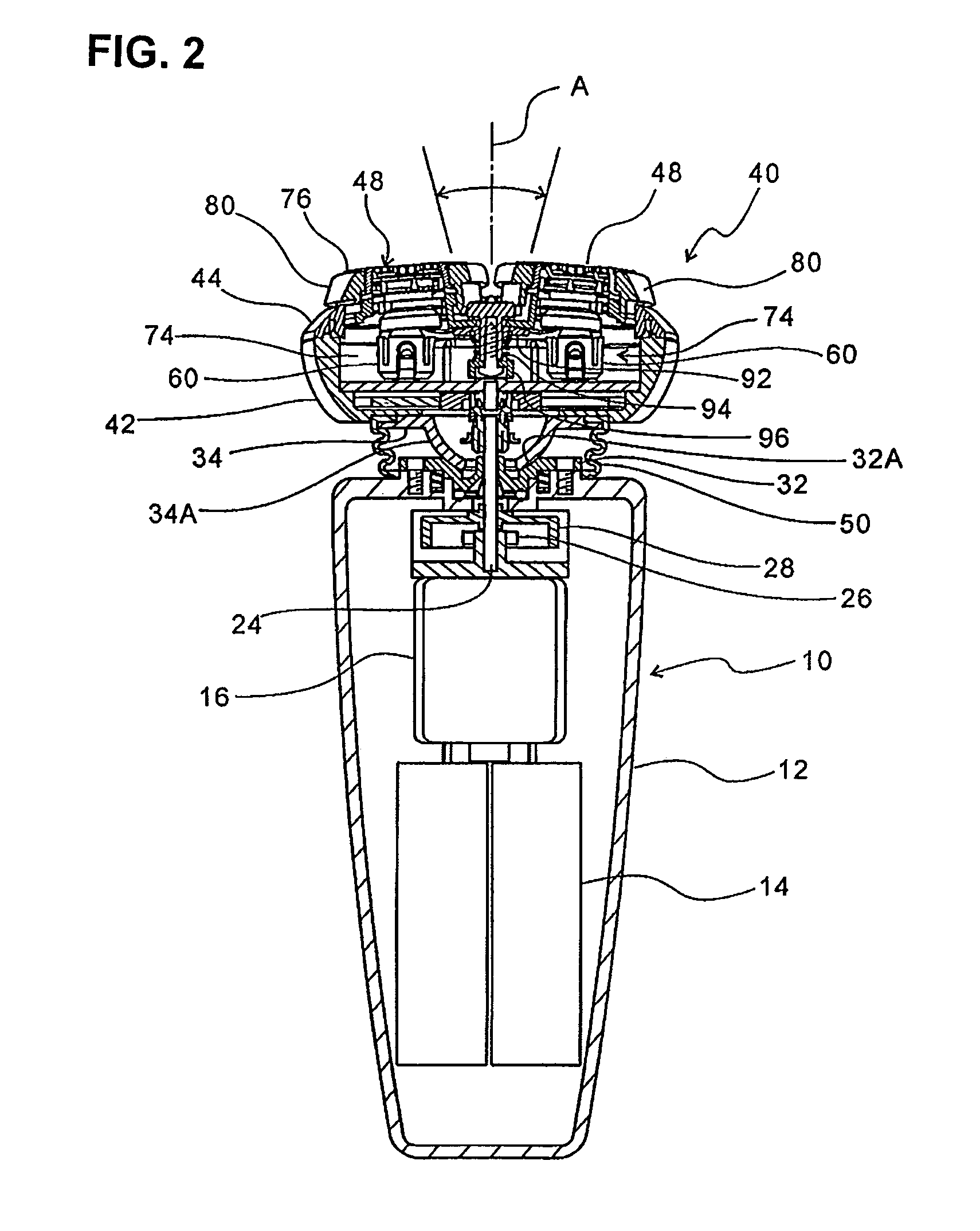 Rotary electric shaver