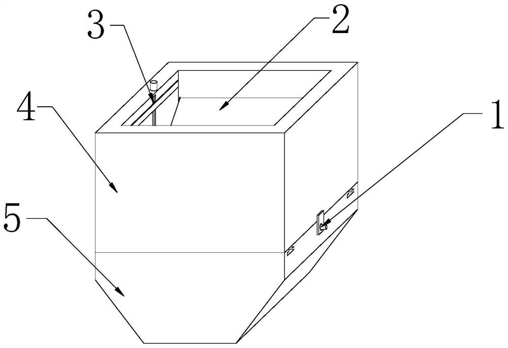 A kind of machine head coal leakage hopper for mining