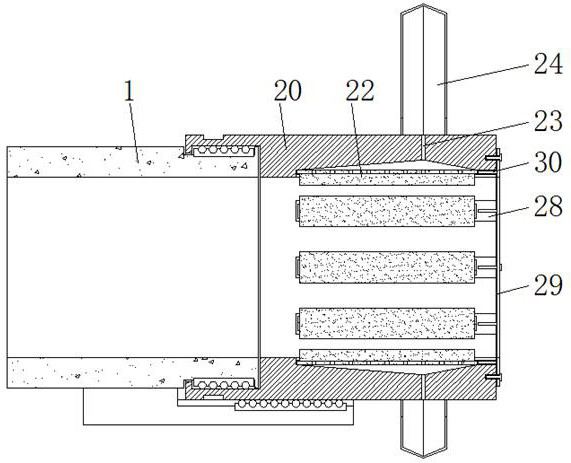 A water cooling circulation device for corrugated pipe production