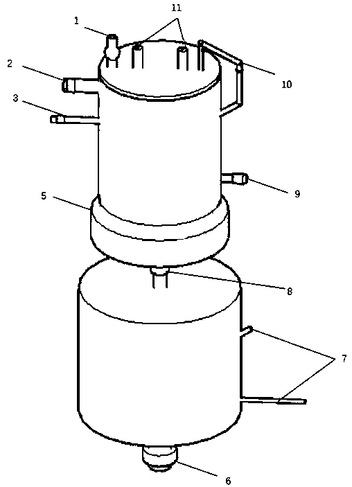 Split bin type reaction furnace applicable to salting-out processes