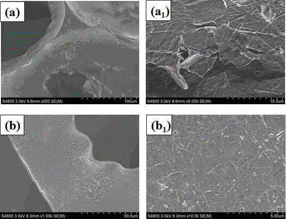 Hydrophobic and oleophobic open-cell foam material and preparation method thereof