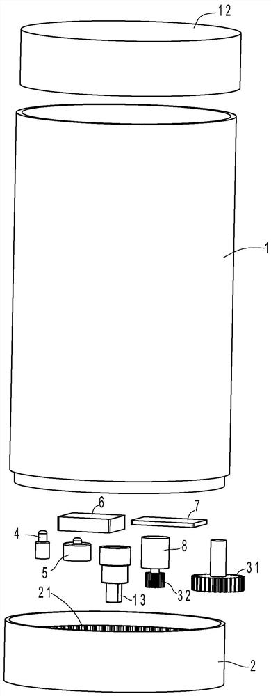 Manual-power-generation sterilizing drinking water container and control method