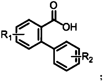 Synthesis method of polyaryls six-membered ring lactone compound